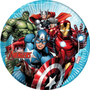 8 stk. Marvel Avengers Papptallerkener 23 cm