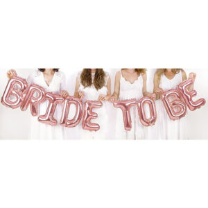Bride to Be- Rosegullfarget Folieballonger 340x35 cm