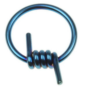 Metallic Blå Piggtråd - BCR Piercing