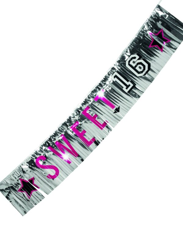 150 cm Frynse-Banner - Sweet 16