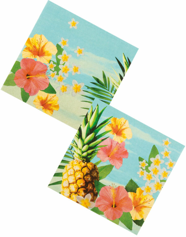 12 stk Servietter 33x33 cm - Hawaii Paradis