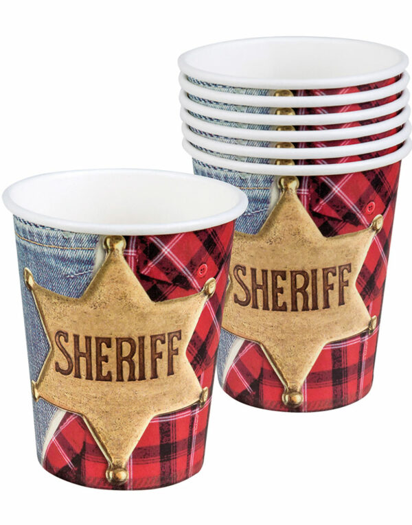 6 stk Pappkrus 250 ml - Sheriff