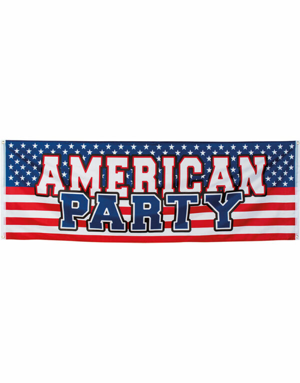 Gigantisk Stoffbanner 74x220 cm - American Party