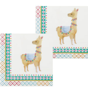 12 stk Servietter 33x33 cm - Lama Fest