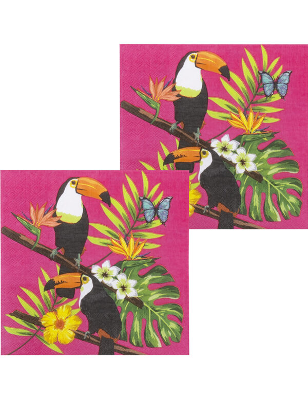 12 stk Servietter 33x33 cm - Toucan