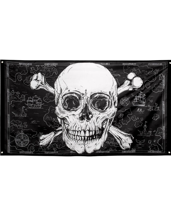 Stort Posterflagg 150x90 cm - Golden Pirate