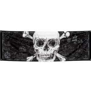 Stort Posterflagg Banner 220x74 cm - Golden Pirate