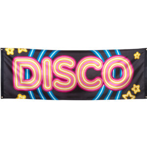 Stort Posterflagg Banner 220x74 cm - Disco Fever