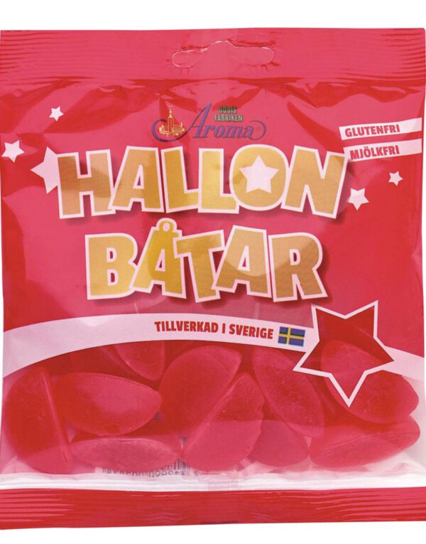 Hallon Båtar - Påse med Hallon-Båtar 80 gram