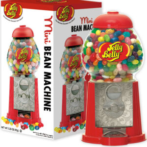 Jelly Beans / Tyggegummi Dispenser 24 cm - Original Jelly Belly Maskin i Metall og Glass