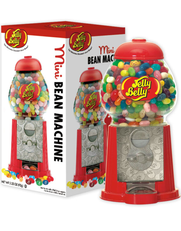 Jelly Beans / Tyggegummi Dispenser 24 cm - Original Jelly Belly Maskin i Metall og Glass