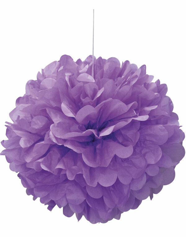 1 stk Lilla Puff Pom Pom 40 cm