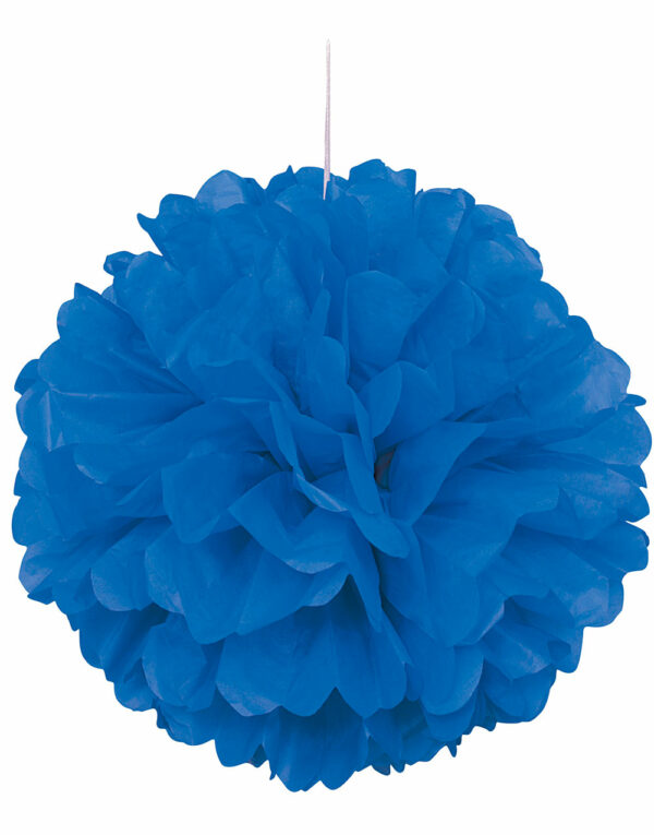 1 stk Royal Blå Puff Pom Pom 40 cm