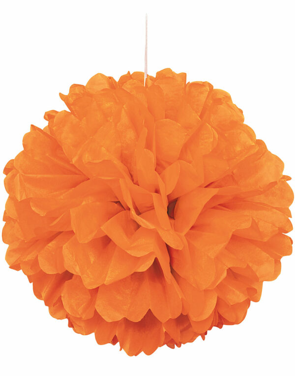 1 stk Orange Puff Pom Pom 40 cm