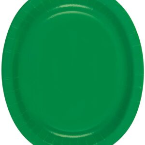8 stk Grønne Ovale Papptallerkener/Serveringsfat 31x25 cm