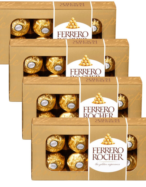 8 stk 8 pakninger med Ferrero Rocher Sjokoladekonfekt i Gaveeske - Hel Eske 800 gram