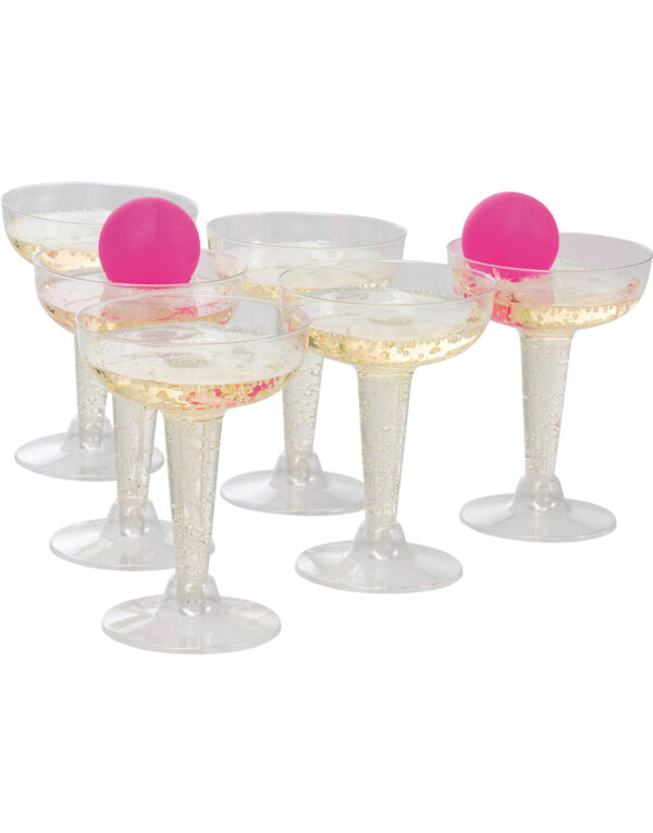 Prosecco Pong - Drikkespill med 12 Glass og 3 Baller