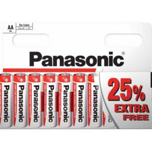 10 stk Panasonic AA Zink Carbon Batterier