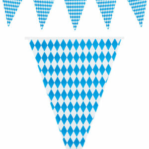 10 Meter Rutete Blå og Hvit Oktoberfest Banner- Beer Party