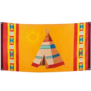 Stort Banner 90x150 cm - Indian Tribe