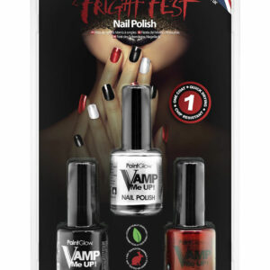 3 stk Vamp Me Up Nail Polish/Neglelakk - Svart