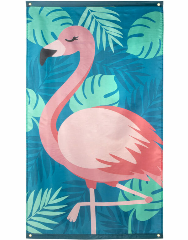 Stort Posterflagg 150x90 cm - Flamingo Gold