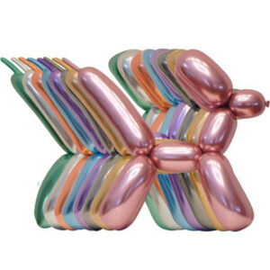 100 stk 150 cm - Glossy Mirror Figurballonger i Forskjellige Farger
