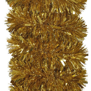 Stor og Fyldig Metallisk Gull Glitter-Girlander til Juletre og Rekkverk 180x7 cm