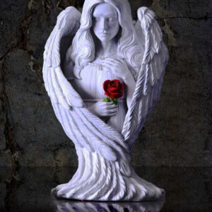 Stor Angel's Blessing - Hvit Englebyste 30 cm
