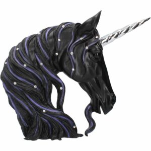 Jewelled Midnight - Svart Enhjørningfigur med Klare Stener 31 cm