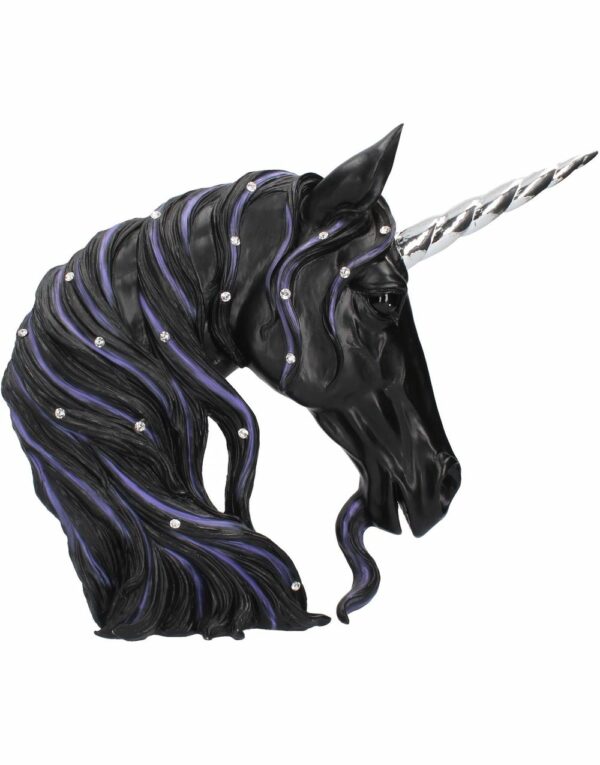 Jewelled Midnight - Svart Enhjørningfigur med Klare Stener 31 cm