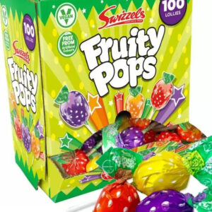 100 stk Swizzels Fruity Pops i Dispenser Eske - Kjærligheter med Fruktsmak 800 gram