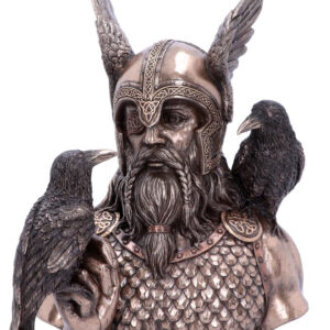 Odins Messengers - Odinfigur med Kråker 23 cm