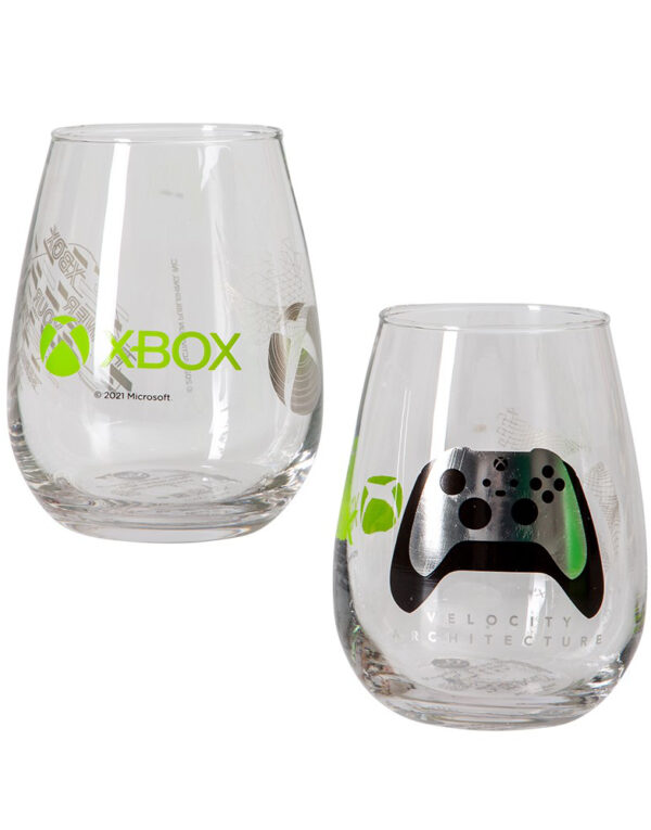 Xbox Sett med 2 Fotløse Vinglass/Ølglass/Brusglass - 510 ml