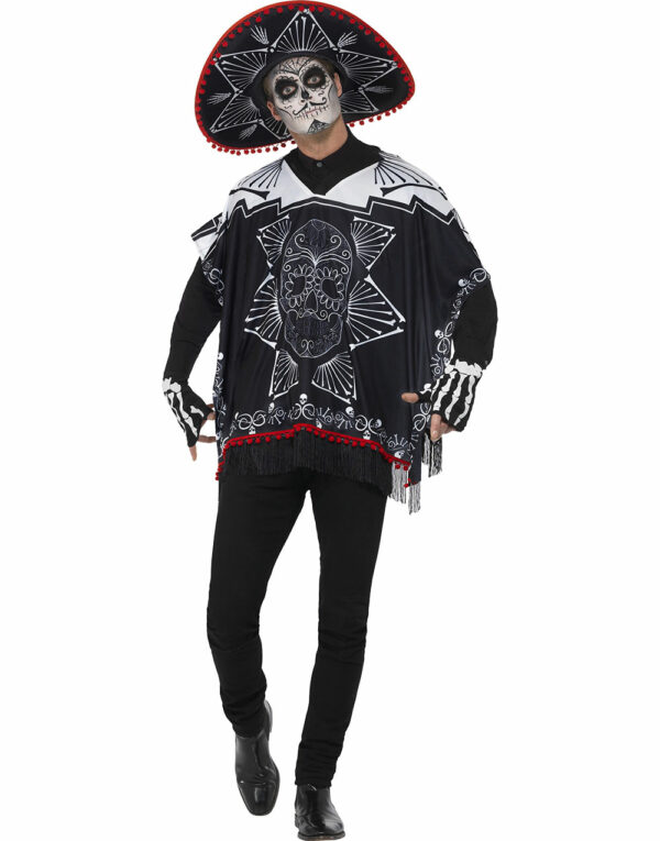 Day of the Dead Bandit Unisex Kostyme med hansker og hatt