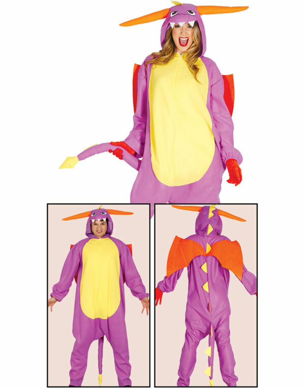 Spyro the Dragon Inspirert Kigurumi Dragekostyme