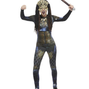 Alien Kostyme til Dame med Latexmaske