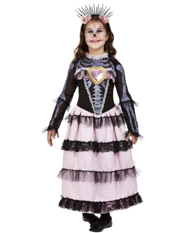 Day of the Dead Prinsesse Kostyme til Barn