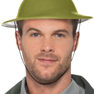 Grønn WW2 Hatt i Tynn Plast