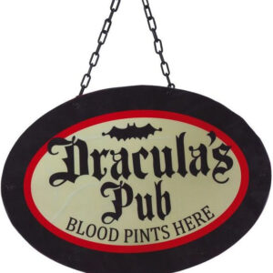 Dracula's Pub Skilt med LED Lys 47x33 cm