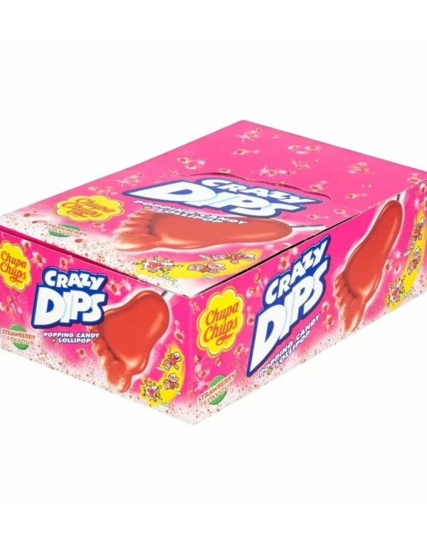 24 stk Chupa Chups Crazy Dips - Kjærlighet og Bruspulver - Hel Eske 336 gram