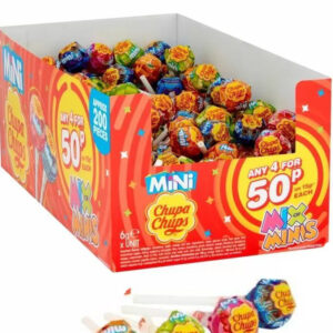 200 stk Chupa Chups Lollipop Minis Mix / Små Chupa Chups Kjærligheter på pinne