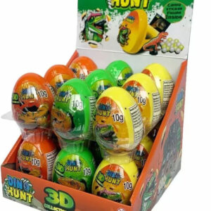 18 stk Dino Hunt 3D Surprise Egg - Egg med Godteri og Leker - Hel Eske