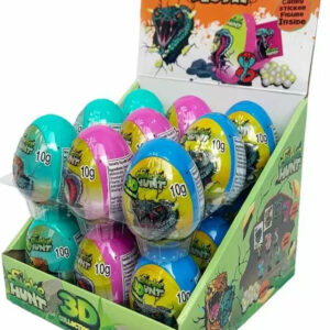 18 stk Snake Hunt 3D Surprise Egg - Egg med Godteri og Leker - Hel Eske