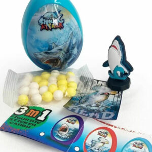1 stk Shark Attack 3D Surprise Egg - Egg med Godteri og Leker