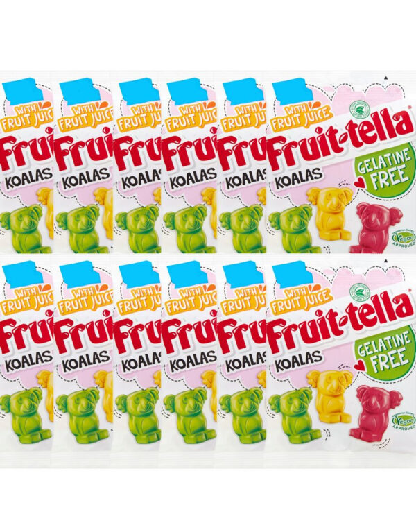 12 stk Poser med Fruit-tella Koalas - Hel Eske 1200 gram