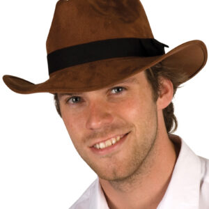 Brun Indiana Jones / Cowboyhatt
