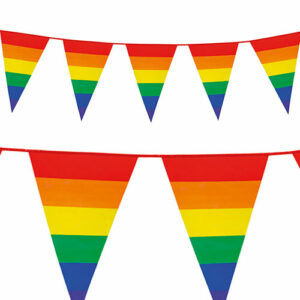 Rainbow Banner med Store Vimpler 8 Meter