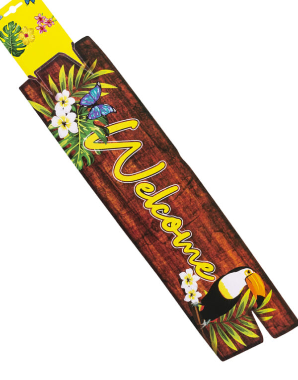 Welcome Hawaii Pappskilt 49x13 cm - Toucan