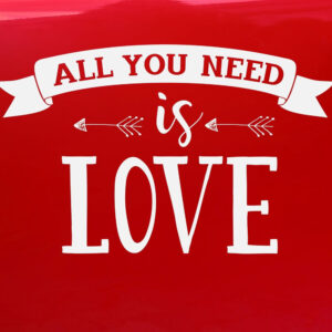 All You Need is Love - 33x45 cm Klistremerke